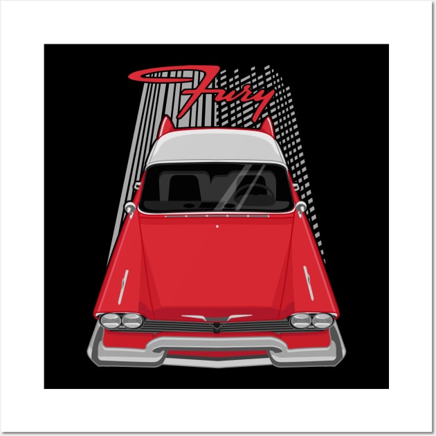 Plymouth Fury 1957 - 1958 - red Wall Art by V8social